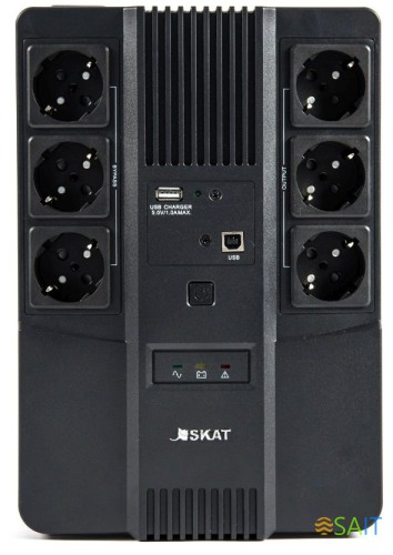 Источник бесперебойного питания Бастион Skat-UPS 600 AI 360Вт 600ВА черный