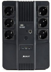 Источник бесперебойного питания Бастион Skat-UPS 600 AI 360Вт 600ВА черный