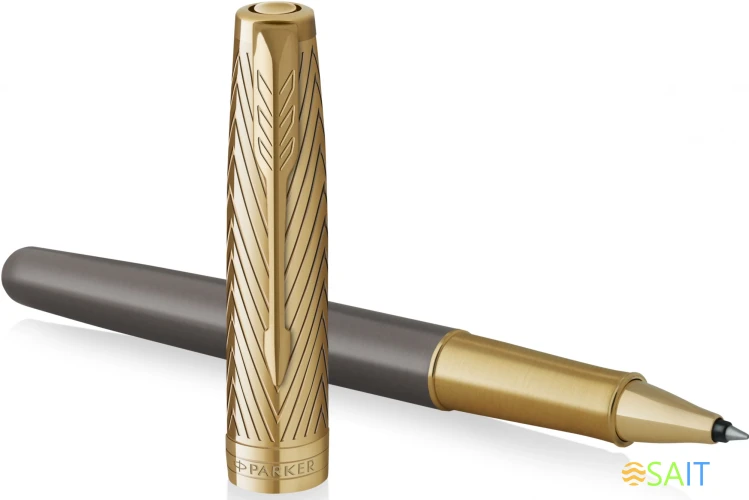 Ручка роллер Parker Sonnet Pioneers T542 (2201040) Arrow Grey GT F черн. черн. подар.кор.