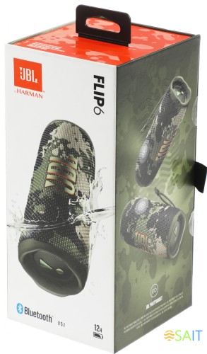 Колонка порт. JBL FLIP 6 камуфляж 30W 1.0 BT 10м 4800mAh (JBLFLIP6SQUAD)