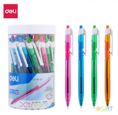 Ручка шариков. автоматическая Deli X-tream EQ02836-1 ассорти d=0.7мм син. черн. линия 0.4мм