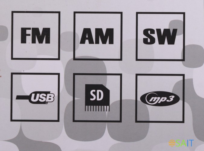 Радиоприемник портативный Supra ST-17U черный USB SD