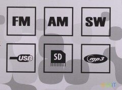 Радиоприемник портативный Supra ST-17U черный USB SD