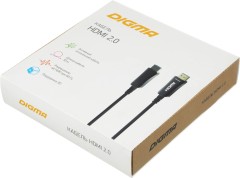 Кабель аудио-видео Digma HDMI 2.0 AOC HDMI (m)/HDMI (m) 30м. позолоч.конт. черный (BHP AOC 2.0-30)