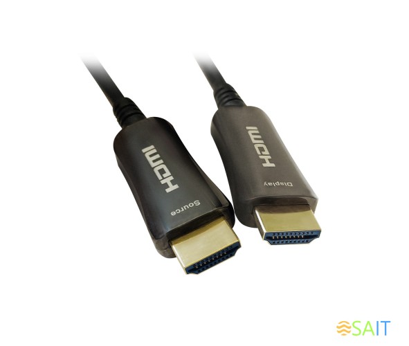 Кабель аудио-видео Digma HDMI 2.0 AOC HDMI (m)/HDMI (m) 30м. позолоч.конт. черный (BHP AOC 2.0-30)