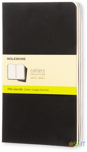 Блокнот Moleskine CAHIER JOURNAL QP318 Large 130х210мм обложка картон 80стр. нелинованный черный (3шт)