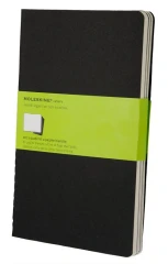 Блокнот Moleskine CAHIER JOURNAL QP318 Large 130х210мм обложка картон 80стр. нелинованный черный (3шт)