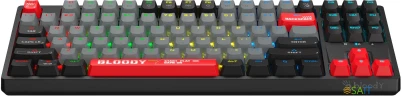 Клавиатура A4Tech Bloody S87 Energy механическая черный/красный USB for gamer LED (S87 USB ENERGY RED)