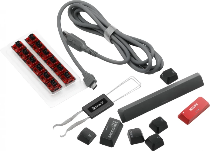 Клавиатура A4Tech Bloody S87 Energy механическая черный/красный USB for gamer LED (S87 USB ENERGY RED)
