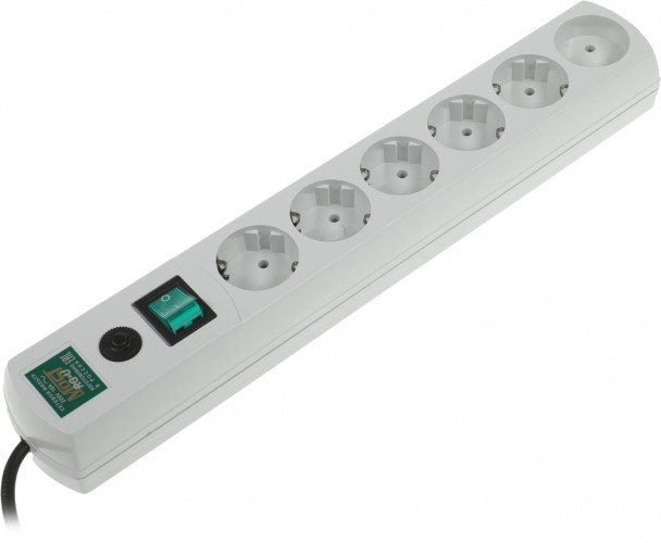 Сетевой фильтр Most RG-U 1.5м (6 розеток) белый (коробка)