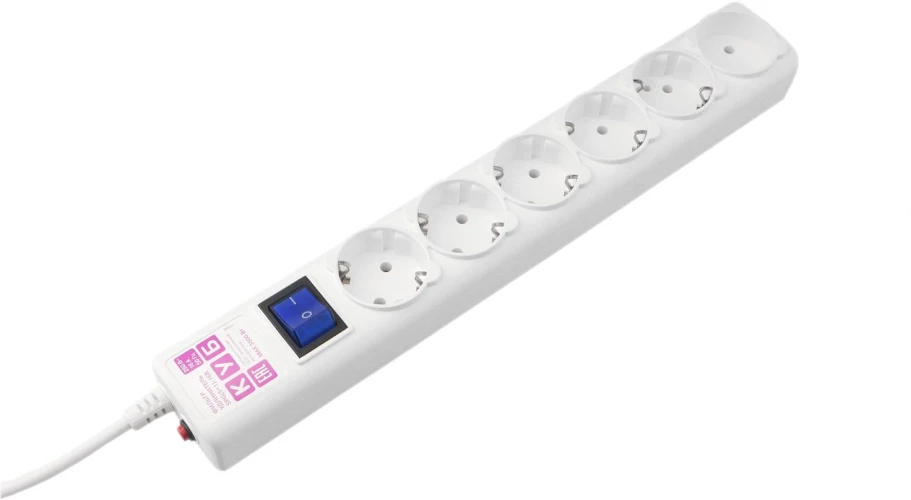 Сетевой фильтр Powercube SPG(5+1)-16B-5M-WHITE 5м (6 розеток) белый (коробка)