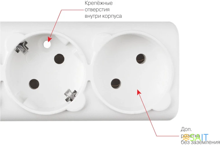 Сетевой фильтр Powercube SPG(5+1)-16B-5M-WHITE 5м (6 розеток) белый (коробка)