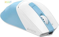 Мышь A4Tech Fstyler FG45CS Air2 голубой/белый оптическая 2000dpi silent беспров. USB для ноутбука 7but (FG45CS AIR2 USB (ICY BLUE))