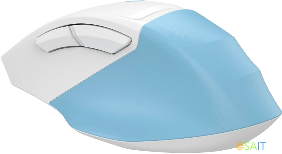 Мышь A4Tech Fstyler FG45CS Air2 голубой/белый оптическая 2000dpi silent беспров. USB для ноутбука 7but (FG45CS AIR2 USB (ICY BLUE))