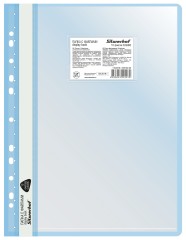 Папка-скоросшиватель Silwerhof 255120-02 A4 прозрач.верх.лист 10 вкладышей боков.перф. полипропилен голубой