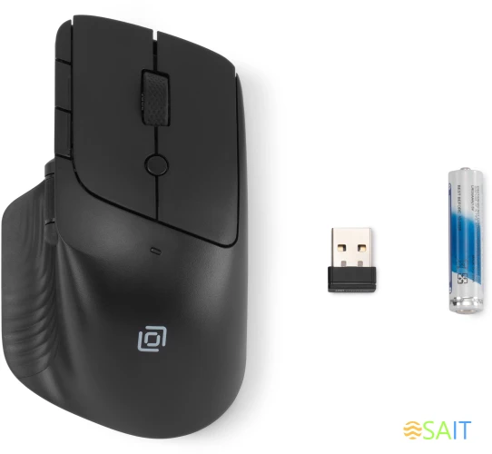 Мышь Оклик 501MW черный оптическая 2400dpi беспров. USB для ноутбука 6but (1877553)