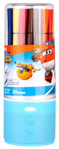 Фломастеры Deli EC150-24 Super Wings 24цв. пластиковая туба