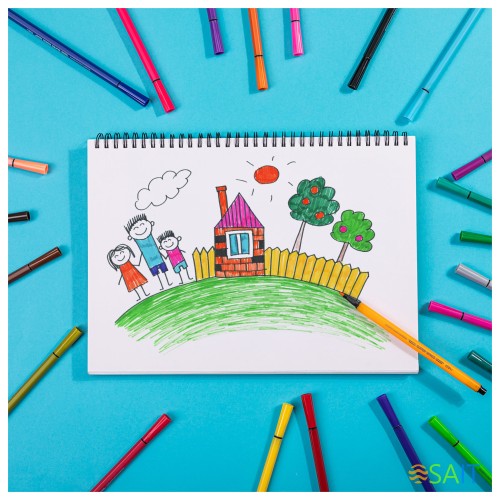 Фломастеры Deli EC150-24 Super Wings 24цв. пластиковая туба