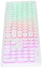 Клавиатура Оклик 420MRL белый USB slim Multimedia LED