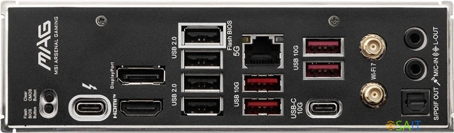 Материнская плата MSI MAG B860 TOMAHAWK WIFI Soc-1851 Intel B860 4xDDR5 ATX AC`97 8ch(7.1) 5Gigabit RAID+HDMI+DP