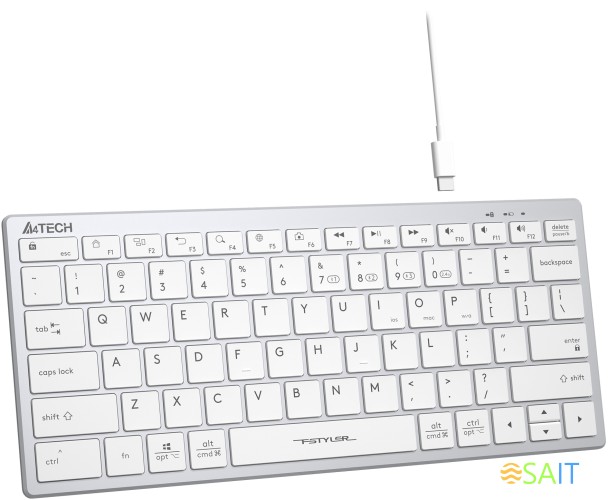 Клавиатура A4Tech Fstyler FBX51C белый USB беспроводная BT/Radio slim Multimedia для ноутбука (FBX51C WHITE)