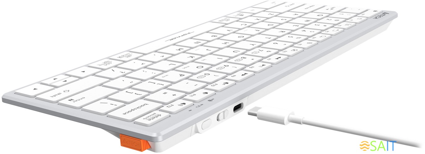 Клавиатура A4Tech Fstyler FBX51C белый USB беспроводная BT/Radio slim Multimedia для ноутбука (FBX51C WHITE)