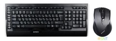 Клавиатура + мышь A4Tech 9300F клав:черный мышь:черный USB беспроводная Multimedia