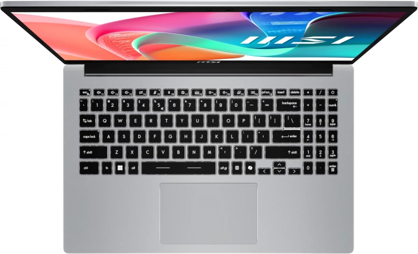 Ноутбук MSI Modern 15 F13MG-253RU Core i7 1355U 16Gb SSD512Gb Intel Iris Xe graphics 15.6" IPS FHD (1920x1080) Windows 11 Professional silver WiFi BT Cam (9S7-15S122-253)