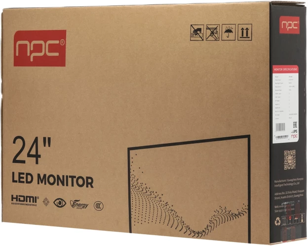 Монитор NPC 23.8" MF240A черный IPS LED 5ms 16:9 HDMI M/M 250cd 178гр/178гр 1920x1080 75Hz G-Sync VGA DP FHD 3.12кг