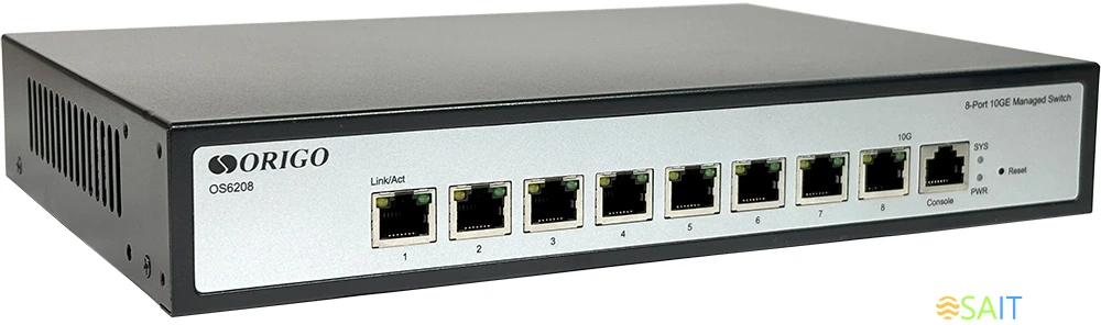 Коммутатор Origo OS6208 OS6208/A1A (L3) 8x10Гбит/с управляемый