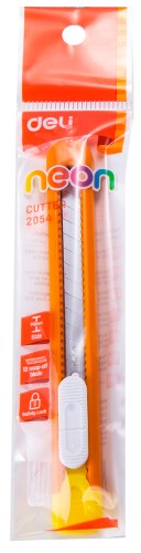 Нож канцелярский Deli E2054 шир.лез.9мм фиксатор ассорти