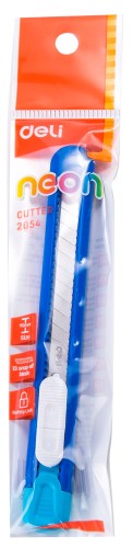 Нож канцелярский Deli E2054 шир.лез.9мм фиксатор ассорти