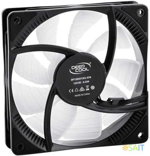 Вентилятор для корпуса Deepcool RF 120 RGB 120х120x25 черный 4-pin 27дБ (DP-FRGB-RF120-1C) Ret