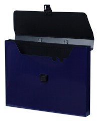 Портфель Бюрократ DeLuxe DLPP01BBERRY 1 отдел. A4 пластик 0.7мм черничный