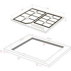 Варочная поверхность MONSHER MONSHER MGG 63 Blanc