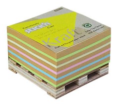 Блок самоклеящийся бумажный Stick`n 21817 76x76мм 400лист. пастель+крафт Kraft Notes "палета"