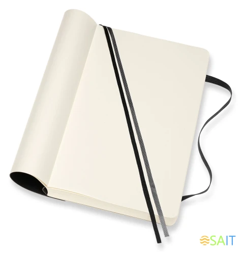 Блокнот Moleskine CLASSIC SOFT EXPENDED QP618EXP Large 130х210мм 400стр. нелинованный мягкая обложка черный