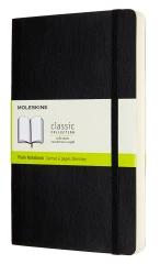 Блокнот Moleskine CLASSIC SOFT EXPENDED QP618EXP Large 130х210мм 400стр. нелинованный мягкая обложка черный