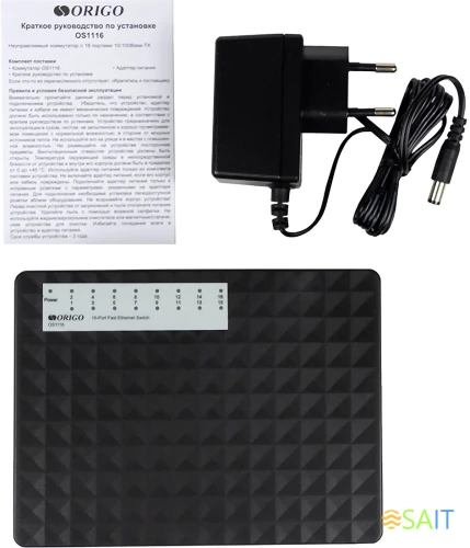 Коммутатор Origo OS1116 OS1116/A1A (L2) 16x100Мбит/с неуправляемый