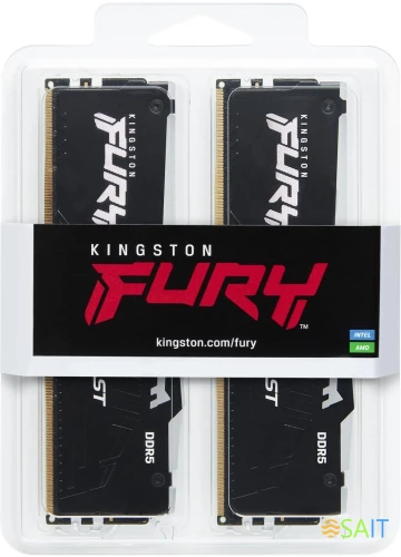 Память DDR5 2x8Gb 6000MHz Kingston KF560C36BBEAK2-16 Fury Beast RGB RTL Gaming PC5-48000 CL36 DIMM 288-pin 1.35В single rank с радиатором Ret