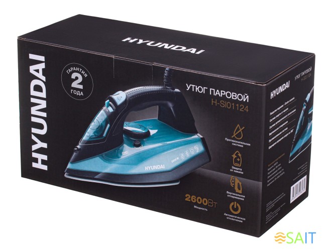Утюг Hyundai H-SI01124 2600Вт черный/зеленый