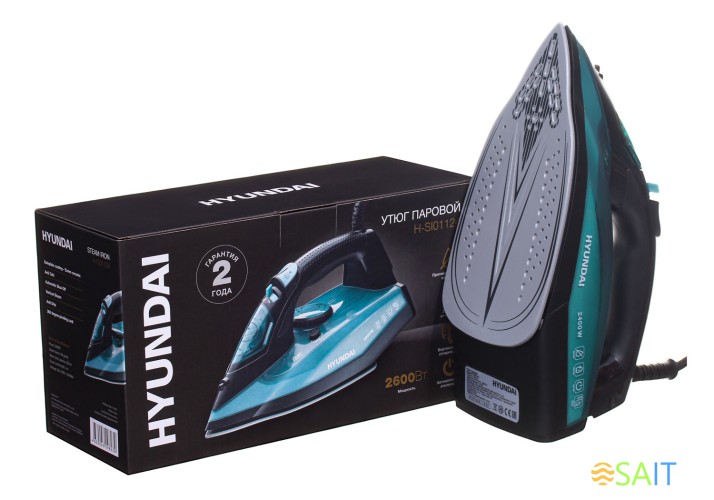 Утюг Hyundai H-SI01124 2600Вт черный/зеленый