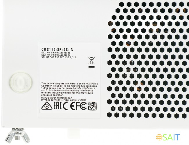 Коммутатор MikroTik CRS112-8P-4S-IN 8x1Гбит/с 4SFP 8PoE+ управляемый