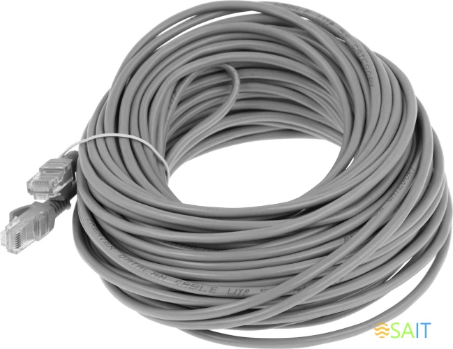 Патч-корд Premier 5-970 1Гбит/с UTP 4 пары cat.5E CCA molded 25м серый RJ-45 (m)-RJ-45 (m)