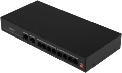 Коммутатор Dahua DH-PFS3010-8ET-65 10x100Мбит/с 8PoE+ 65W неуправляемый