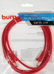 Патч-корд Buro UTP 4 пары cat.5E CCA molded 2м красный RJ-45 (m)-RJ-45 (m) (UTP-5E-2M-R)