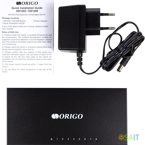 Коммутатор Origo OS1208 OS1208/A1A 8x100Мбит/с неуправляемый