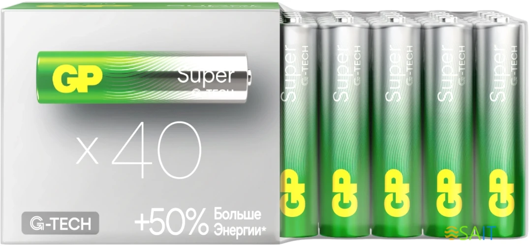 Батарея GP Super Alkaline 24AA21-2CRSWC40 AAA (40шт) спайка