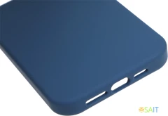 Чехол (клип-кейс) Deppa для Apple iPhone 15 Pro Max Liquid Silicone синий