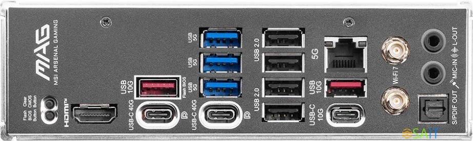 Материнская плата MSI MAG X870E TOMAHAWK WIFI SocketAM5 AMD X870E 4xDDR5 ATX AC`97 8ch(7.1) 5Gigabit RAID+HDMI